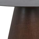 CARACAS - Table Ronde 120cm Pied Central MDF Placage Noyer