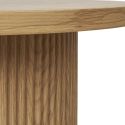 ANKARA - Table d'appoint Ronde Pied Central Relief MDF Effet bois naturel