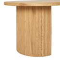 ANKARA - Table basse Ovale Pieds Relief MDF Effet bois naturel