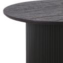 ANKARA - Table basse Ronde 80cm Pieds Relief MDF Effet bois foncé