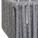 ALINE - Lot de 3 Panières Rectangulaires en Métal et Coton Gris