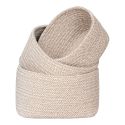 ULYSSE - Lot de 3 Paniers en Coton Beige