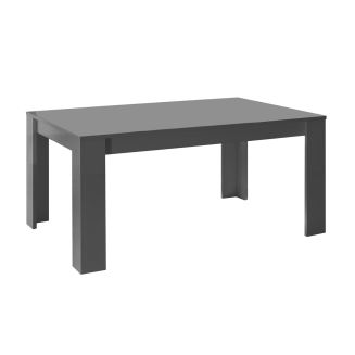 CARBONE - Table Repas 180cm Finition Gris Carbone Laqué