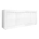 OTELLO - Buffet 4 Portes Finition Blanc Laqué Weiss