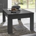 PIRALIA - Table Basse Rectangulaire Aspect Marbre Gris Anthracite