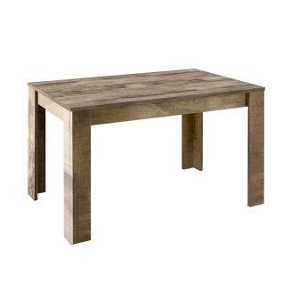 ANTIK - Table Repas Extensible Plateau et Pieds Aspect Bois Antik