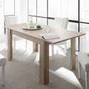 CADIZ - Table Repas Extensible Plateau et Pieds Aspect Bois Cadiz