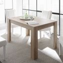 CADIZ - Table Repas Extensible Plateau et Pieds Aspect Bois Cadiz