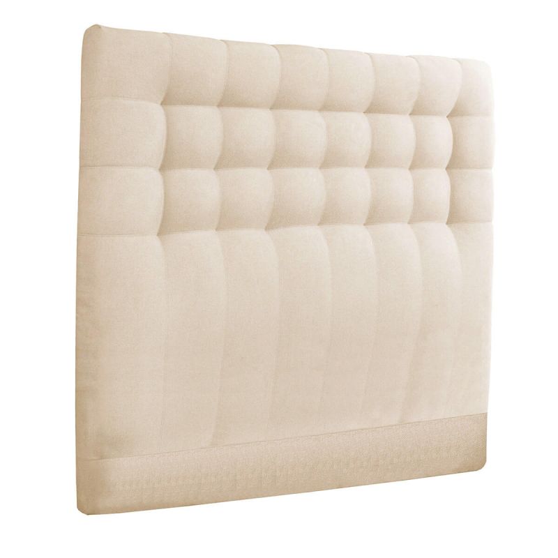 IMPERIALE - Tête de lit Capitonnée 90x105 Tissu qualité supérieure Beige