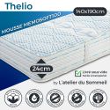 THELIO - Matelas 140x190 cm Mousse haute densité Soutien ferme Ep.24cm