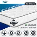 IZAC - Matelas 90x190 cm Mousse haute densité Soutien ferme Ep.20cm