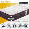 GOLBERT - Matelas 160x200 cm Mousse haute densité Haute adaptabilité Ep.24cm