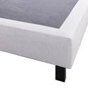 ZENITH - Ensemble Matelas Mousse Ep.20cm + Sommier Tapissier Gris 90x190 cm