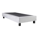 ZENITH - Ensemble Matelas Mousse Ep.20cm + Sommier Tapissier Gris 90x190 cm