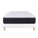 SELIAN - Ensemble Matelas Ressorts Ep.27cm + Sommier Tapissier Blanc 140x190 cm