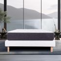 SELIAN - Ensemble Matelas Ressorts Ep.27cm + Sommier Tapissier Blanc 140x190 cm