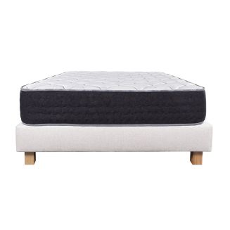 SELIAN - Ensemble Matelas Ressorts Ep.27cm + Sommier Tapissier Beige 140x190 cm