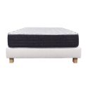 SELIAN - Ensemble Matelas Ressorts Ep.27cm + Sommier Tapissier Beige 160x200 cm