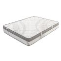 REINALD - Ensemble Matelas Ressorts Ep.26cm + Sommier Tapissier Blanc 140x190 cm