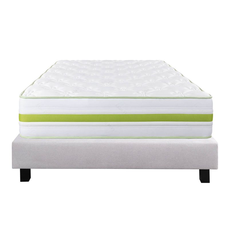 REVA - Ensemble Matelas Mousse Ep.30cm + Sommier Tapissier Gris 140x190 cm