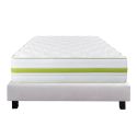 REVA - Ensemble Matelas Mousse Ep.30cm + Sommier Tapissier Gris 160x200 cm