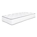 IZAC - Ensemble Matelas Mousse Ep.20cm + Sommier Tapissier Blanc 90x190 cm