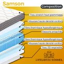 SAMSON - Matelas 140x190 cm Ressorts ensachés Soutien ferme Ep.24cm