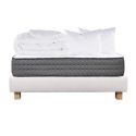 ZENITH - Pack Matelas + Sommier Tapissier Beige 140x190 cm + 2 Oreillers + 1 Couette