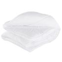 REINALD - Pack Matelas + Sommier Tapissier Blanc 140x190 cm + 2 Oreillers + 1 Couette