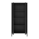 OLIVIA - Meuble Haut 2 Portes Ajourées en Métal Noir