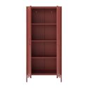 OLIVIA - Meuble Haut 2 Portes Ajourées en Métal Terracotta
