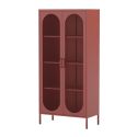 OLIVIA - Meuble Haut 2 Portes Ajourées en Métal Terracotta