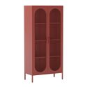 OLIVIA - Meuble Haut 2 Portes Ajourées en Métal Terracotta
