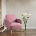 TEODORE - Fauteuil Rembourré Tissu Violet