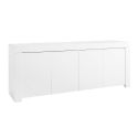 FIRMIN - Buffet 4 Portes Blanc Finition Mat