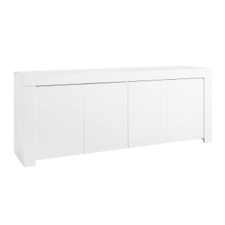 FIRMIN - Buffet 4 Portes Blanc Finition Mat