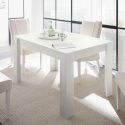 WESTY - Table Repas Extensible Blanc Finition Mat