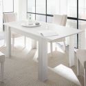 WESTY - Table Repas Extensible Blanc Finition Mat