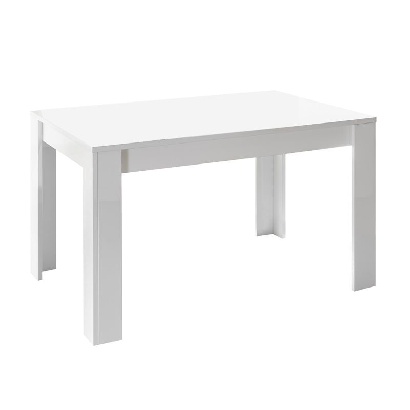 WESTY - Table Repas Extensible Blanc Finition Mat