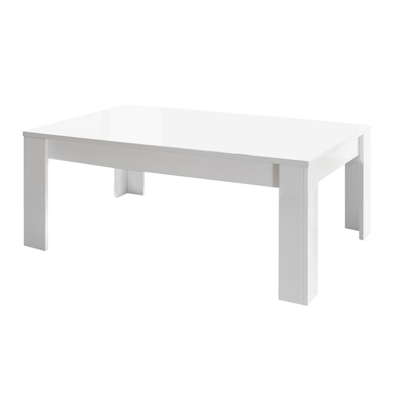 WESTY - Table Basse Rectangulaire Blanc Finition Mat