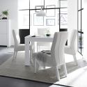 WESTY - Table Repas 180cm Blanc Finition Mat