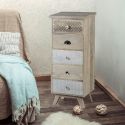 TROMSO - Chiffonnier Coiffeuse 5 Tiroirs en Manguier Massif Clair