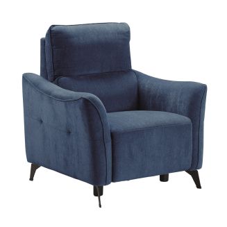 BURGOS - Fauteuil Electrique Tissu Waterproof Bleu