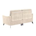 BURGOS - Canapé 3 Places Electrique Tissu Waterproof Beige