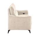 BURGOS - Canapé 3 Places Electrique Tissu Waterproof Beige