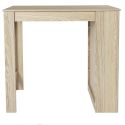 KANPE - Table de Bar Mange-Debout avec Etagères Aspect Bois