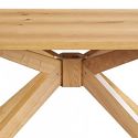 GISELE -Table repas 180cm Plaquage Chêne rustique Piètement étoile Chêne Massif