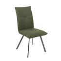 BISPO - Lot de 2 Chaises Tissu Coloris Vert kaki