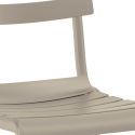 TANGUY - Lot de 4 Chaises en Plastique Recyclé et Polypropylène Beige