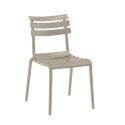 TANGUY - Lot de 4 Chaises en Plastique Recyclé et Polypropylène Beige